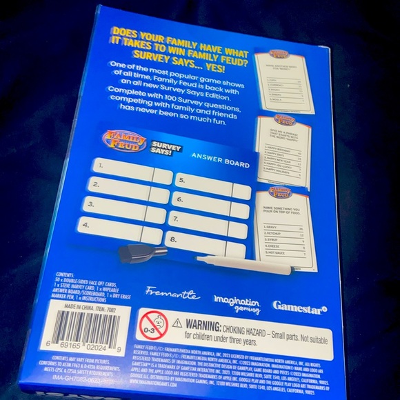 FAMILY FEUD “SURVEY SAYS” FAMILY GAME - Picture 2 of 4